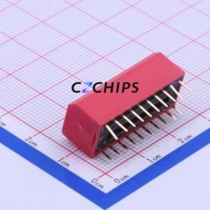 DPL-10RP DIP Switch Through hole Component (THT) Switch Piano Key Single Pole Single Throw 10 PC Pin - Product Image 2