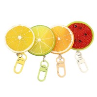Mengda ornamen gantung, aksesori gantungan kunci kreatif liontin buah Lemon jeruk