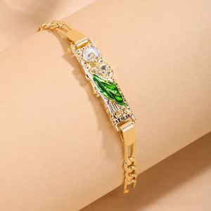 Bracelet chaîne plaqué or avec pendentif religieux Saint Jude pour cadeau - Product Image 4
