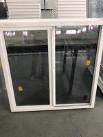 Fenêtre à double battant en PVC de style américain, fenêtre UPVC, prix d'usine en Chine