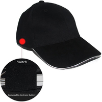 Le luci Ultra luminose si illuminano al buio cappello da Baseball a LED Unisex