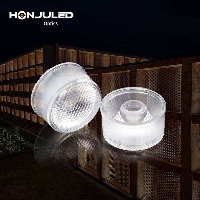 China Manufacturer's 10x60 Dual Angle LED Optical Lenses Single Outdoor Lens with 15mm PC Material