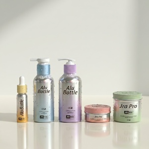 Eco-friendly 250ml Aluminum Shampoo Bottle with Lotion Pump Refillable Metal Cosmetic Packaging Empty Hair Care <b>Container</b> - Product Image 3