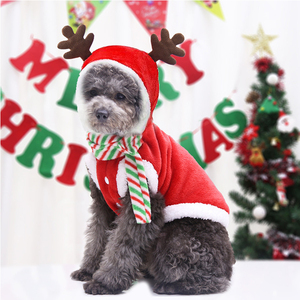 Warm fleece Santa Claus <b>dog</b> costume Xmas <b>dog</b> Funny <b>outfit</b> <b>Christmas</b> <b>dog</b> costumes for small medium <b>dogs</b> - Product Image 2