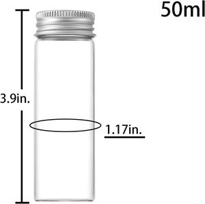 Mini verre clair souhaitant de petits flacons de bouteille de dérive avec <span class=keywords><strong>tube</strong></span> <span class=keywords><strong>en</strong></span> verre de liège bocaux bouchés bouteille de bonbons 5ml-30ml flacons <span class=keywords><strong>en</strong></span> verre - Product Image 2
