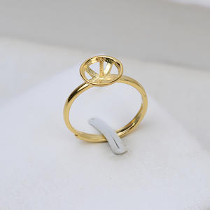 Anneau ouvert en argent S925, boucle réglable, simple, creux, grande plaque de perle, composants de bijoux en perles DIY, 53 accessoires - Product Image 4