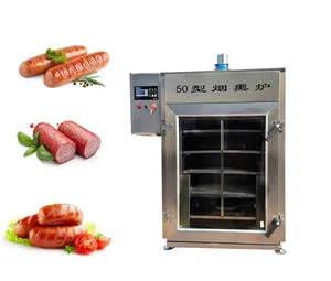 Meat Smoking Machine Sausage Smoker Machine Plc 304 Stainless Steel Food Processing 1 Set Sausage Making Machine Manual