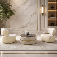 Ensemble de canapés modulaires YUANCHANG avec revêtement en tissu et pieds en acier inoxydable - Conception modulaire confortable pour chambre à coucher et salon