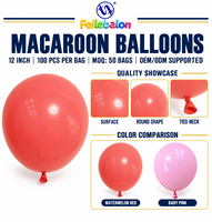 Ballons en latex macaron en gros, 12 pouces, 100 unités, CE/EN71/BSCI OEM/ODM - pour fournitures de fête d'anniversaire et de baby shower