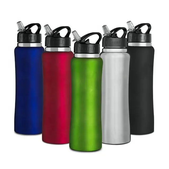 High Quality 25oz Stainless Steel Insulated Water Bottle With Flip Top Straw Cap