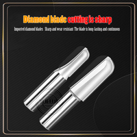 Pisau Mesin Ukir Alur dan Pahat Kayu YUFU Bright Finish Uncoated Diamond Extended Deep Bottom End Mill 3