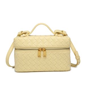 7590 # Mulheres <span class=keywords><strong>Maroon</strong></span> Woven Lunch Box Forma Crossbody Hand Bag Senhoras Casual Small Woven Shoulder Bags Moda Hand Clutch <span class=keywords><strong>Purse</strong></span> - Product Image 4