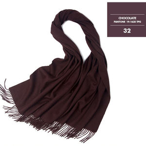 العلامة التجارية المخصصة للمرأة رجل كبير 79x14 بوصة لينة الضأن صوف صوف كشالات مع وشاح سرقت بشراشيب - Product Image 2