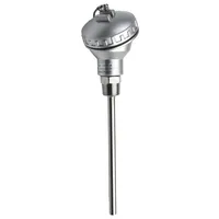 Sonde de température en acier inoxydable avec filetage NPT 1/2'' et tête de thermocouple -200~420°C, longueur de tuyau 50-400mm, PT100, OEM