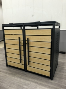 Thiết kế mới nguồn nhà sản xuất dốc mái Thùng rác <span class=keywords><strong>bin</strong></span> hộp 2 Thùng thép mạ kẽm Wheelie <span class=keywords><strong>bin</strong></span> Bìa - Product Image 6
