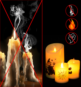 IShine 2'' Flameless Eco-Friendly LED Pillar <strong>Candle</strong> <strong>1</strong> LED Wax Drip Light-Up Battery Operated Home Decoration Christmas New Year - Product Image 6