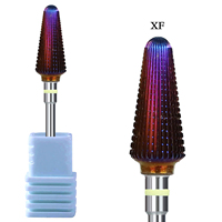 Outils professionnels de sécurité pour le nail art, fraises à ongles en carbure de tungstène 2XC 3XC violettes pour le polissage et l'élimination des cuticules