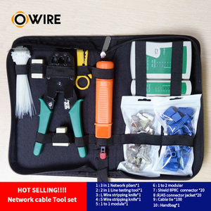 10 pièces/ensemble multifonction LAN testeur <span class=keywords><strong>RJ45</strong></span> <span class=keywords><strong>pince</strong></span> à sertir Portable LAN réseau Kit d'outils de réparation testeur de câble <span class=keywords><strong>pince</strong></span> à sertir Owire - Product Image 3