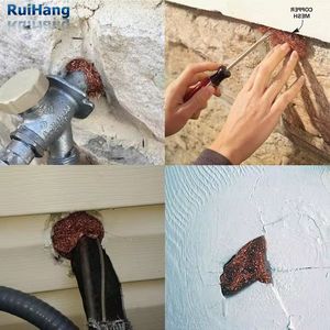 RUIHANG, rollo de malla de cobre sólido de 5 pulgadas x 30/50 pies, bloqueador de pájaros roedores con orificio de destilación, bolsa de embalaje de animales de tela de cobre puro - Product Image 4