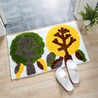 Taille personnalisable grand tapis de salle de bain antidérapant bleu tapis de bain doux tapis de pied pour l'entrée de la maison