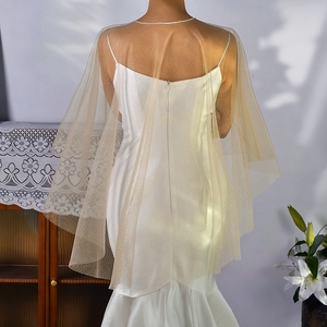 YouLaPan VG75-CP – Châle court tendance avec maille transparente scintillante effet ciel étoilé, cache-robe bustier pour <span class=keywords><strong>femme</strong></span> - Product Image 4