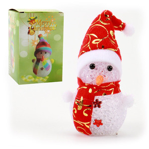 Christmas Snowman Decorations <b>Light</b> <b>Up</b> Plastic Round Shape Battery Powered Youth Gift - Product Image 4