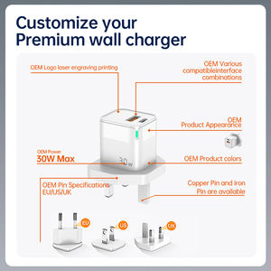 UK Plug PD <span class=keywords><strong>30W</strong></span> Double Port Adaptateur <span class=keywords><strong>Chargeur</strong></span> Type C USB C <span class=keywords><strong>Chargeur</strong></span> de charge rapide pour <span class=keywords><strong>iPhone</strong></span> 15 16 Pro Max 3.0 Fonction - Product Image 2