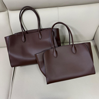 Grand sac fourre-tout en cuir véritable de luxe, élégant et de haute qualité, sac à main surdimensionné avec broderie, fermeture ouverte