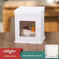 Boîtes à gâteaux en carton recyclable personnalisées YZ avec impression évanescente et poignée pour l'emballage de mille-feuilles et de mousses