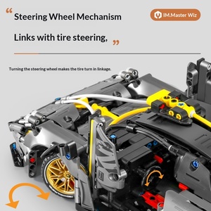 9811 Compatible con <span class=keywords><strong>LEGO</strong></span>, Bloques de Plástico ABS Ecológicos, Escala 1:14, Coche Deportivo Mecánico de Control Remoto Eléctrico para Armar - Product Image 5