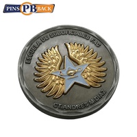 Pièce de monnaie commémorative personnalisée gravée en 3D avec logo, plaquée or, en alliage de zinc, 1,5 pouce, cadeau d'affaires, best-seller