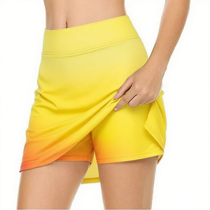 경량 여성 스커트 반바지 그라디언트 하이 웨이스트 스포츠 스커트가있는 여성용 운동 스커트 - Product Image 4