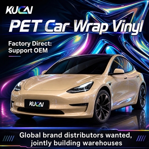 ฟิล์มหุ้มรถยนต์ PET PVC เงา แบบมีกาวในตัว กันน้ำ ลอกออกได้ ไม่มีฟองอากาศ ใช้สำหรับหุ้มรถยนต์ สติ๊กเกอร์ไวนิลหุ้มรถยนต์ - Product Image 1