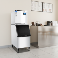 Machine à glaçons commerciale à prix d'usine 234/273/342/399 LB/24H, refroidissement par eau, capacité de stockage de 150 kg pour restaurants et bars