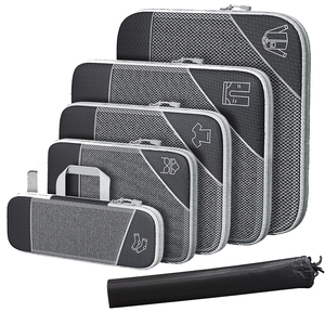 Custom 6 set <span class=keywords><strong>kit</strong></span> per bagagli <span class=keywords><strong>da</strong></span> <span class=keywords><strong>viaggio</strong></span> con organizzatori di compressione <span class=keywords><strong>valigie</strong></span> <span class=keywords><strong>valigie</strong></span> accessori per imballaggio cubi per il trasporto - Product Image 3