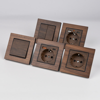 Prise murale USB + Type-C en bois massif, style européen, interrupteur et prise, vente directe d'usine en gros