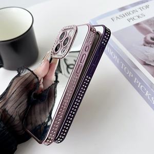 Funda de teléfono con espejo para niña, suave funda protectora de parachoques para mujer, maquillaje para teléfono móvil para iPhone 13 12 Pro Max, funda de teléfono con espejo - Product Image 2