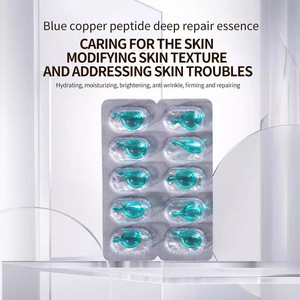 Blue <b>Copper</b> Peptide Deep Repair Essence Capsules 10 Pills Per <b>Strip</b> Anti-Aging Skin Care Serum - Product Image 4