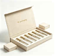 Boîte d'emballage pour échantillon de parfum de luxe, boîte cadeau en carton avec logo personnalisé, flacon à bille