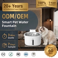 Dispensador de Agua Automático Inalámbrico de Acero Inoxidable de 2L para Perros y Gatos, con Circulación Continua, Funciona con Batería, para Venta al por Mayor en la UE y EE. UU.