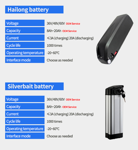 Batterie au lithium-ion type Sliver Fish 48V 36V 10Ah 13Ah 16Ah 20Ah 23Ah pour vélo électrique et trottinette électrique - Product Image 3