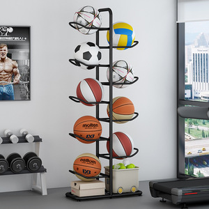 Estante Metálico de Cuatro Niveles para Pelotas, Ideal para Gimnasios Escolares y Almacenamiento en Sala de Estar, Organizador de Herramientas Ecológico y Duradero - Product Image 4
