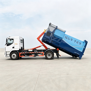รถบรรทุกขยะแบบยกติดตั้งเครื่องอัดแบบเคลื่อนที่พร้อมแขนไฮดรอลิก Dongfeng Liuzhou Chenglong สำหรับส่งออกจากโรงงาน - Product Image 6