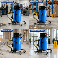 Equipo de Limpieza de 380V y 100L con 2 Filtros HEPA, Aspiradora Industrial de Pulso para Fabricación de Metales, Gran Venta