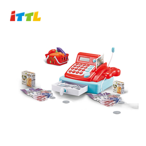 Jeu de simulation pour enfants et shopping préscolaire ensemble de jouets <span class=keywords><strong>caisse</strong></span> <span class=keywords><strong>enregistreuse</strong></span> électronique calculatrice Scanner accessoires d'effets sonores en plastique - Product Image 5