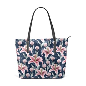 Sac à main en cuir PU personnalisé de luxe avec logo imprimé, grand sac à main pour femmes, sac fourre-tout pour femmes - Product Image 1