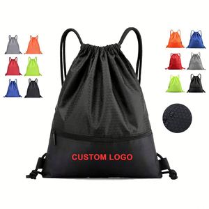 <b>Large</b> Capacity Outdoor Travel Drawstring Gym Sport <b>Bag</b> Waterproof Custom Logo Basketball Shoe <b>Bag</b> Polyester Promotional Price - Product Image 1