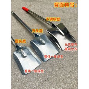 Autre pelle à neige carrée en acier inoxydable pliable à long manche pour jardin, charbon, cendres et déchets d'animaux - Product Image 5