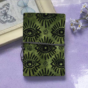 A6 fait à la main Vintage Notebook Tie Closure Papier jaune épais Cadeau réfléchi pour les partenaires d'affaires lors de réunions <span class=keywords><strong>avec</strong></span> Evil-Ey - Product Image 2