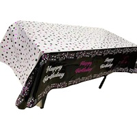 Nappe jetable imperméable et résistante à l'huile décoration d'anniversaire nappe PET de fête pour anniversaire